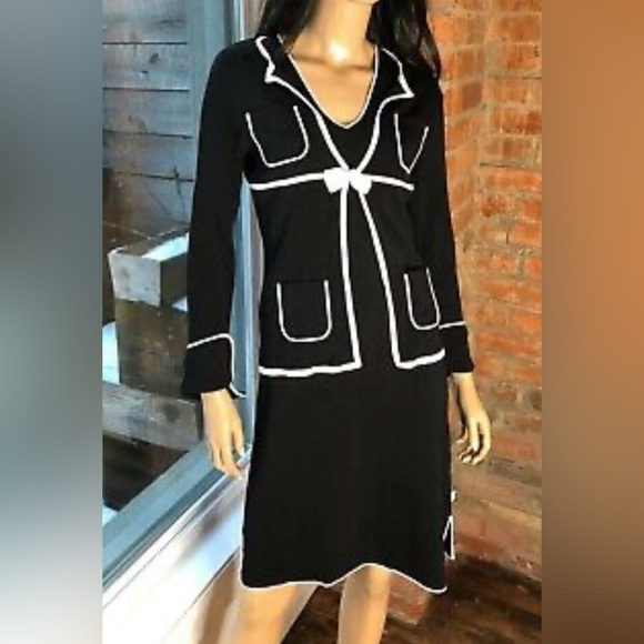 Vertigo Paris Dresses & Skirts - Gorgeous VERTIGO PARIS 2 piece knit top and dress outfit black pink nwot L Suit